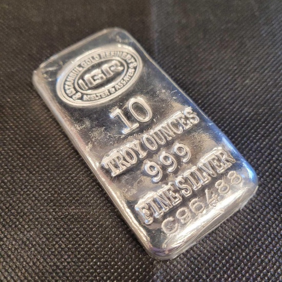 10 OZ IGR .999 Fine Silver Bar