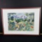 Framed watercolor art w/signature Says Okui.