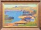 Framed Art of a Bay with Boats