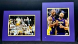 LA Lakers Mounted Photographs Kobe Bryant, Derek Fisher