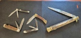 Knife lot Germany Stiletto Craftsman 5 Knifes