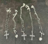 5 Silver Necklaces