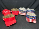 Assorted 6 Trump Hats Caps Flair Hair Visits