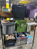 Cart Full of Crafting Supplies. Bin of Stamps, Craft Cutters, Embosser more