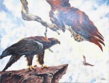 Eagles in Flight, from Sandi LeBron, Oil on Canvas
