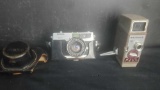 Bell and Howell 252 8mm camera Petri 7S 45mn camera W/case