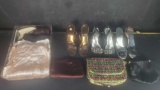 Lot of womens purses/bags shoes linens