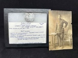 Unique Buffalo Soldier Post Card and Dog Tag WWI France