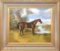 Large Framed Art Equestrian Horse 28 x 33