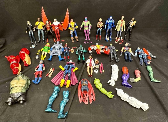 Large Lot of 21 Marvel Legends Action Figures BAF Pieces Hasbro Most Complete