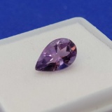 Purple Amethyst pear cut Gemstone 1.22ct