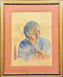 Framed Art of Woman with Seeing Machine j dougherty