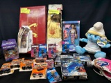 Large Lot of Tous. Dolls, Matchbox Cars, Smurf Build a Bear GI Joe more