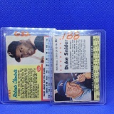 1962 Robert Clemente and Duke Snider post cereal cards These are very rare cards