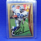 Barry Sanders Signed 1988 topps football card