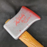 Kane Hodder jason From Friday 13th Leatherface, The Show Hatchet Signed Plastic Axe With COA