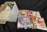 Box of Approximately 25 Playboy Magazines 1981-83