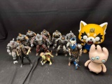 Video Game and Japanese Anime Vinyl Action Figures. Gears of War, Cyberpunk more