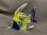 Unique Modern Abstract Glass Sculpture of a Fish
