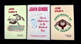 3 Author John Sinor Signed Books 1st Printings San Diego Author