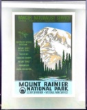 Framed Art Mount Rainier National Park Poster 20 x 25