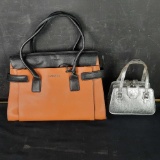 London Fog leather purse small silver purse