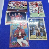 Steve Young Joe Montana Jerry Rice Football cards (5)
