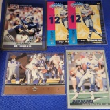 (5) Troy Aikman Football Cards