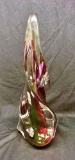 Twisted Pylon Fine Glass Modern Art Sculpture