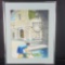 Framed artwork St.Padd Vence W/signature 1985