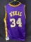 Signed LA Lakers Shaquille ONeal no 34 Jersey w/ COA