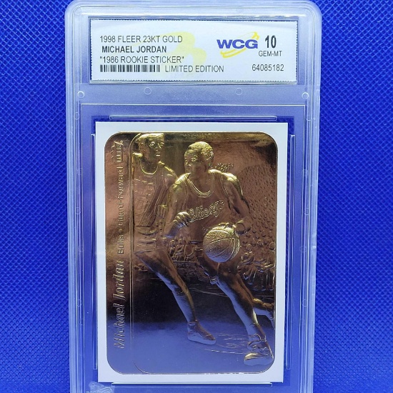 1998 Fleer 23kt gold Michael Jordan WCG 10 basketball card