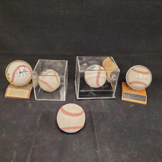 (5) baseballs with signature