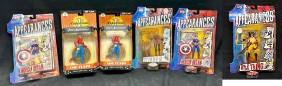 1st Appearance DC and Marvel Action Figures. The Flash, Stinger, American Dream, Wild Thing