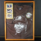 Framed shadow box Tony Gwynn HOF induction shirt 3 display baseball