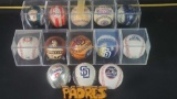 13 promotional San Diego Padres baseballs unique wooden Padres sign