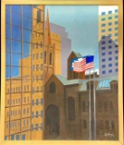Framed Art Flags in Downtown City from RE Bye