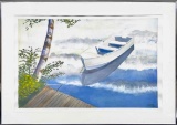 Framed Art Small Boat from RE Bye