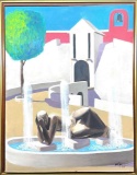 Framed Art Statue in Fountain from RE Bye