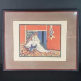 Framed artwork titled Japanese Harmony signed Francoise Gilot