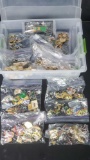 Small bin of sports pins approx. 100