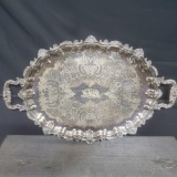 Large antique english silver plate platter by Gorham