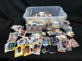 Bin full of Sports Cards 1980s-2000s. Baseball Football. Padres, Chargers, TOPPS Upper Deck more