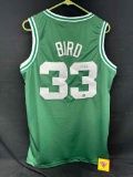 Signed Boston Celtics Larry Bird no 33 Jersey w/ COA
