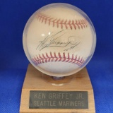 signed baseball saying Ken Griffey jr