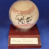 signed baseball saying Randy Jones #35