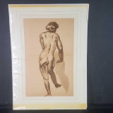 Unframed artwork naked backside