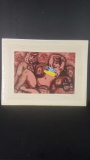 Unframed artwork signed T Nadejer