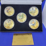 24kt Gold Plated coins Pepe (5) coins with COA