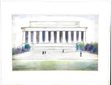 Unframed Art Lincoln Monument from Chee Chin S. Cheung Lee 1938